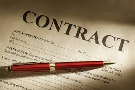 Contract and pen